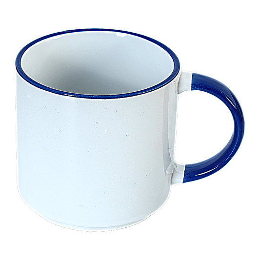 Round Ceramic Mug with Short Handle