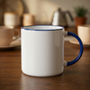 Round Ceramic Mug with Short Handle
