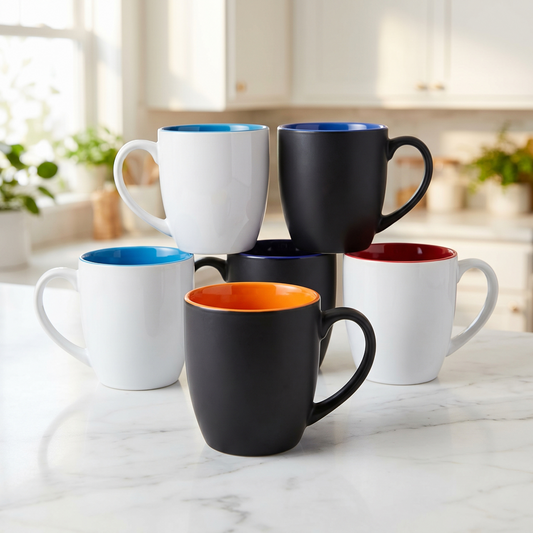 Vibrant Short Handle Ceramic Coffee Mug