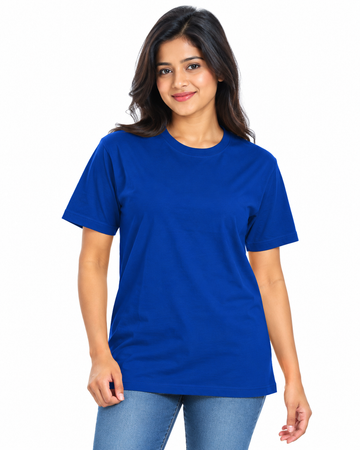 Everyday Co Women's Classic Crew Neck Solid Cotton T-Shirt - Front View (Photo 1)