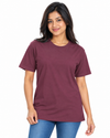 Everyday Co Women's Classic Crew Neck Solid Cotton T-Shirt - Front View (Photo 2)
