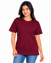 Everyday Co Women's Classic Crew Neck Solid Cotton T-Shirt - Front View (Photo 8)