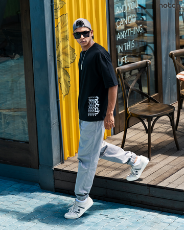 Notch Men's Oversized Graphic Tee – Urban Streetwear T-Shirt