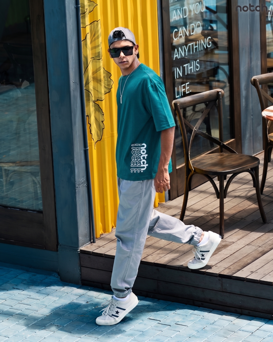 Notch Men's Oversized Graphic Tee – Urban Streetwear T-Shirt