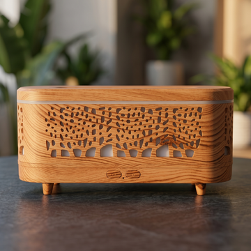 Ultrasonic Aroma Diffuser — Essential Oil Humidifier with LED Mood Light for Home & Office
