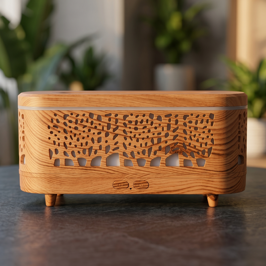 Ultrasonic Aroma Diffuser — Essential Oil Humidifier with LED Mood Light for Home & Office