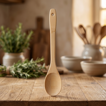 Bamboo Cooking Spoon – Eco-Friendly Wooden Stirring Spoon for Kitchen