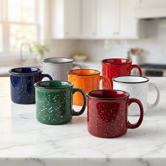 Large Short Handle Ceramic Coffee Mug