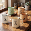 Autumn Tones Short Handle Ceramic Coffee Mug