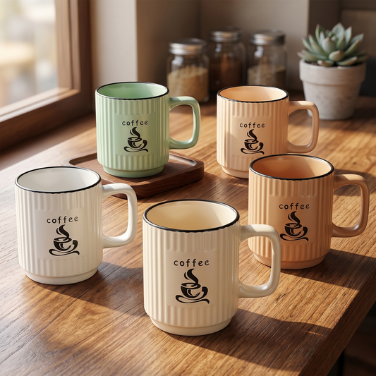 Autumn Tones Short Handle Ceramic Coffee Mug
