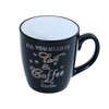 Bold Contrast Short Handle Ceramic Coffee Mug