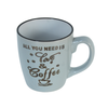 Bold Contrast Short Handle Ceramic Coffee Mug