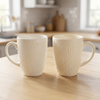 Grey Ceramic Coffee Mug – Elegant Patterned Drinkware for Home & Office
