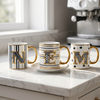 Wave Pattern Ceramic Coffee Mug
