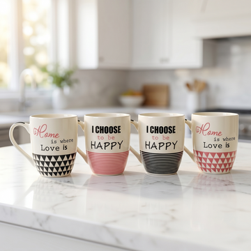 Ceramic Latte Mug with Artistic Print