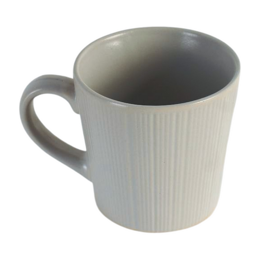 Matte Finish Ceramic Mug in Elegant Gray & Pink