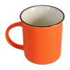Matte Ceramic Mug in Bold Orange & Purple