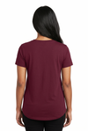 Women's Red Geometric Short Sleeve Top