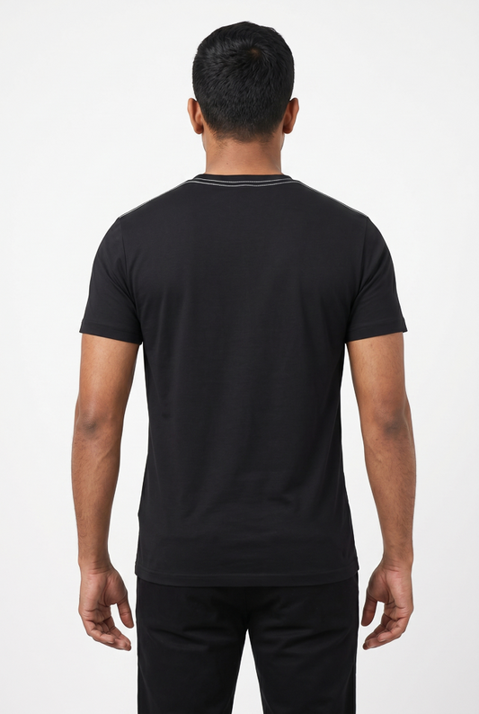 Men's Black Classic Crew Neck Short Sleeve T-Shirt