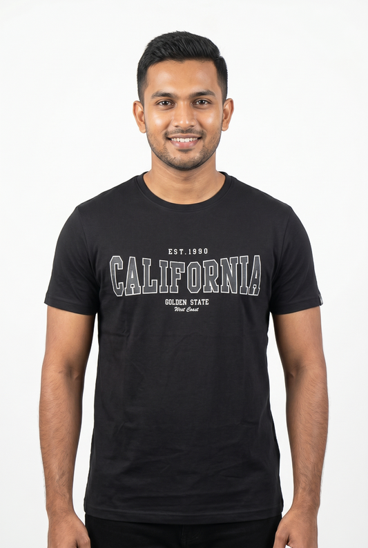 Men's Black Crew Neck Short Sleeve T-Shirt