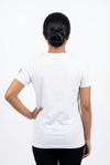Women's White Classic Fit Crew Neck Tee