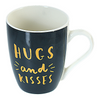 Bold Print Dark Ceramic Coffee Mug