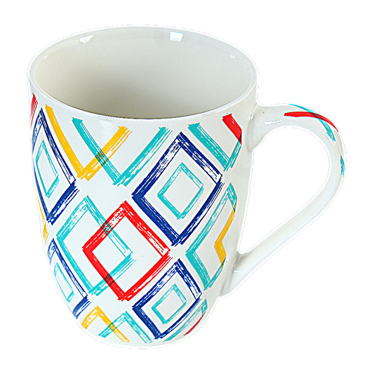 Geometric Pattern Ceramic Coffee Mug