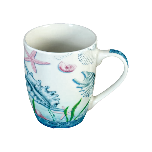 Compact Printed Ceramic Mug for Espresso & Cappuccino