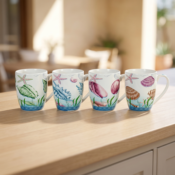Compact Printed Ceramic Mug for Espresso & Cappuccino