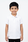 Boys White Crew Neck T-Shirt — Short Sleeve Kids Essential