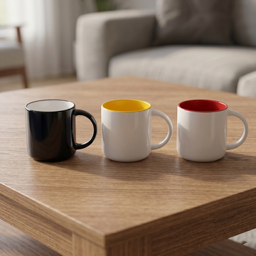 Vibrant Color Ceramic Mug in Bold Bright Tones
