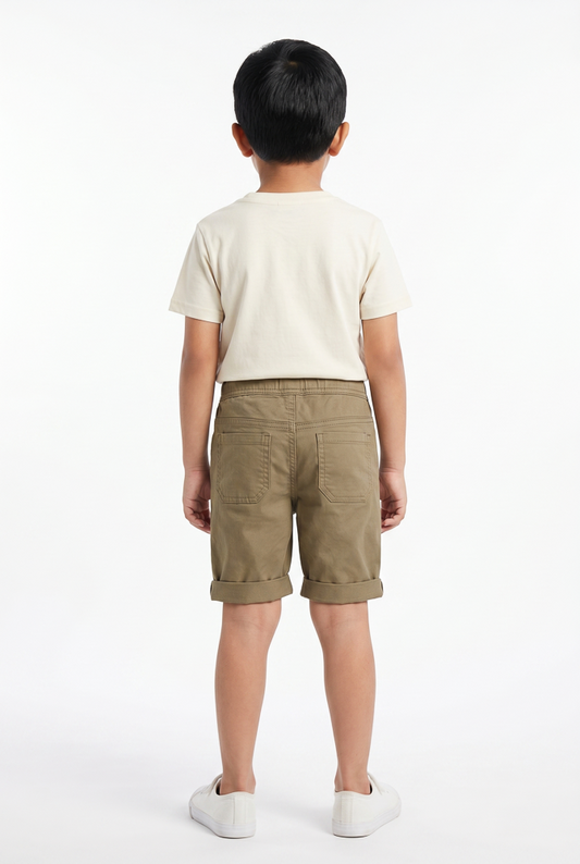Smoke Gray 28 boys' khaki cargo shorts
