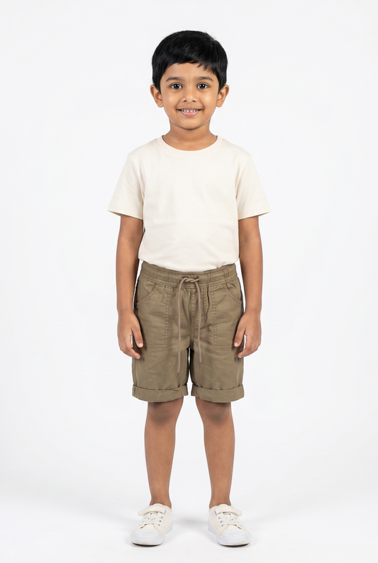Boys' Khaki Cargo Shorts