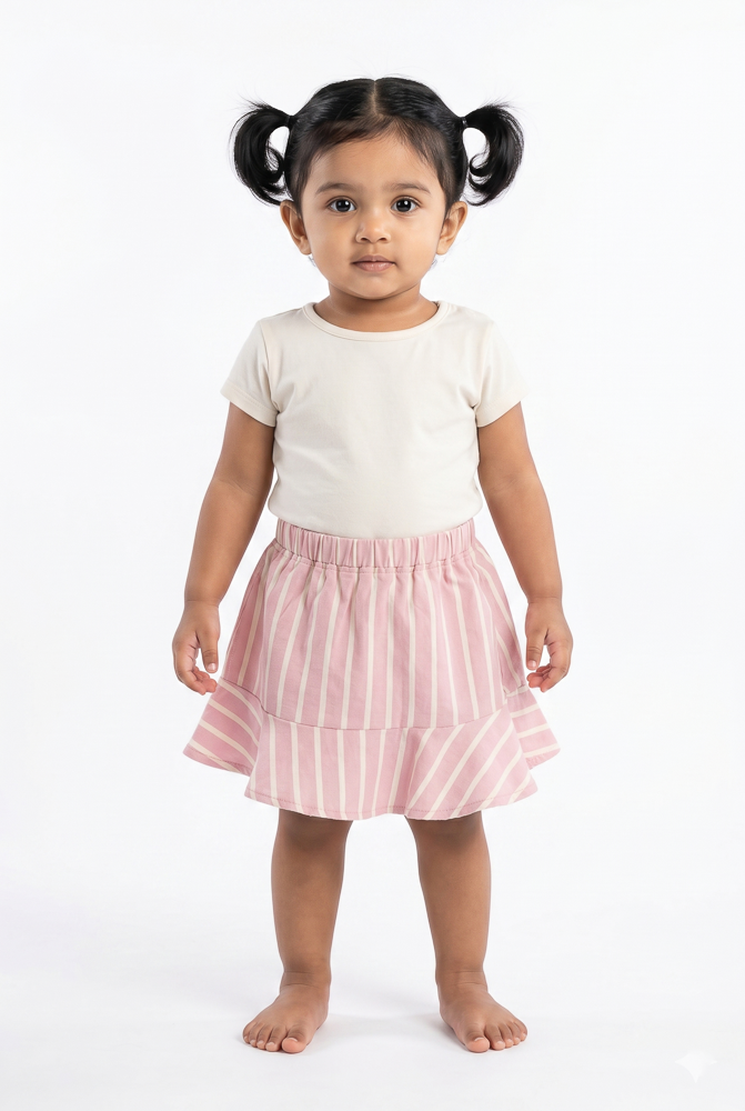 Girls’ Colourful Casual Skirt – main product image