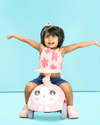 Girls Flower Applique Halter Top