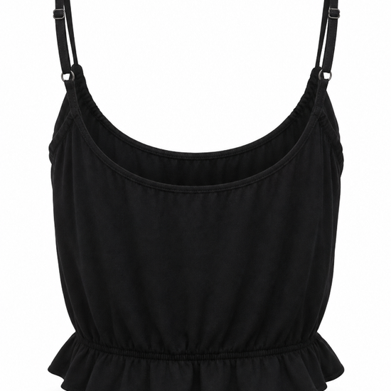 Girls’ Black Green and White Casual Top detail view 4
