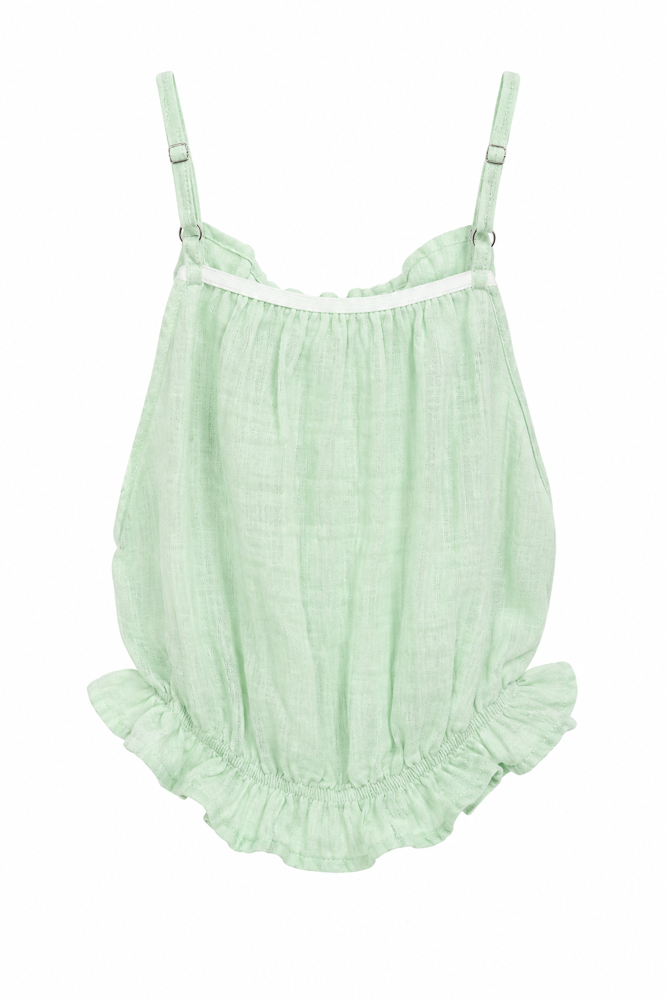 Girls’ Black Green and White Casual Top detail view 5