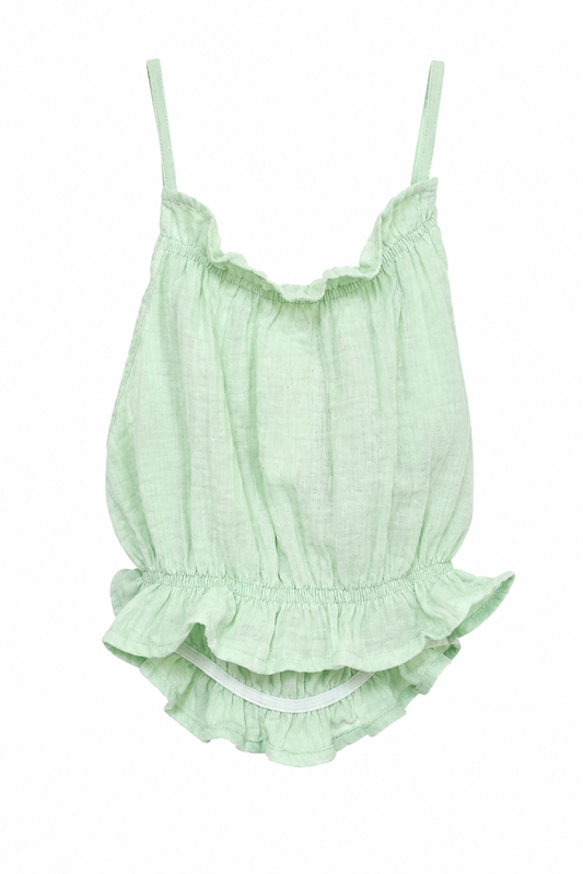 Girls’ Black Green and White Casual Top detail view 2