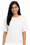 Women’s Beige Black and White Casual Blouse detail view 2