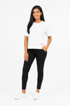 Women’s Beige Black and White Casual Blouse detail view 5