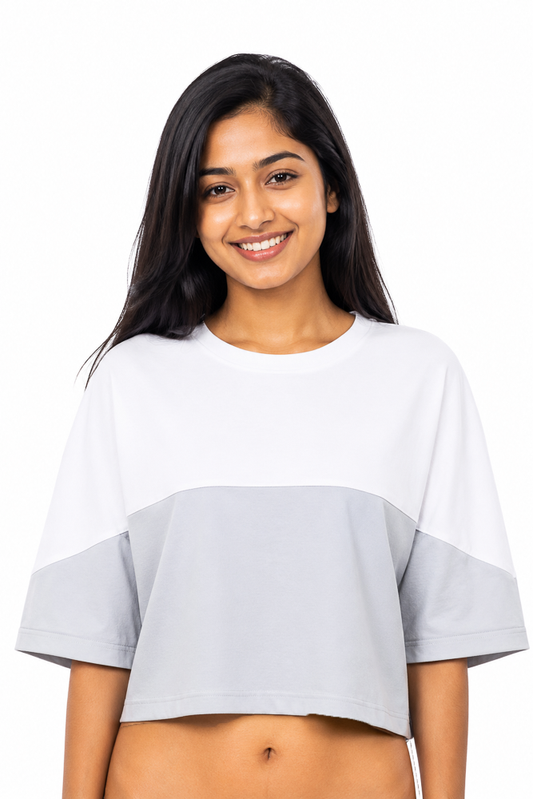 Women’s Gray and Green Casual Blouse main product view