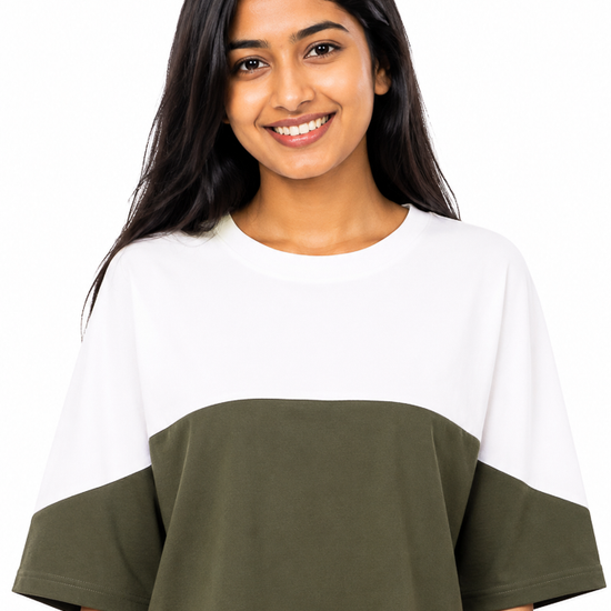 Women’s Gray and Green Casual Blouse detail view 2