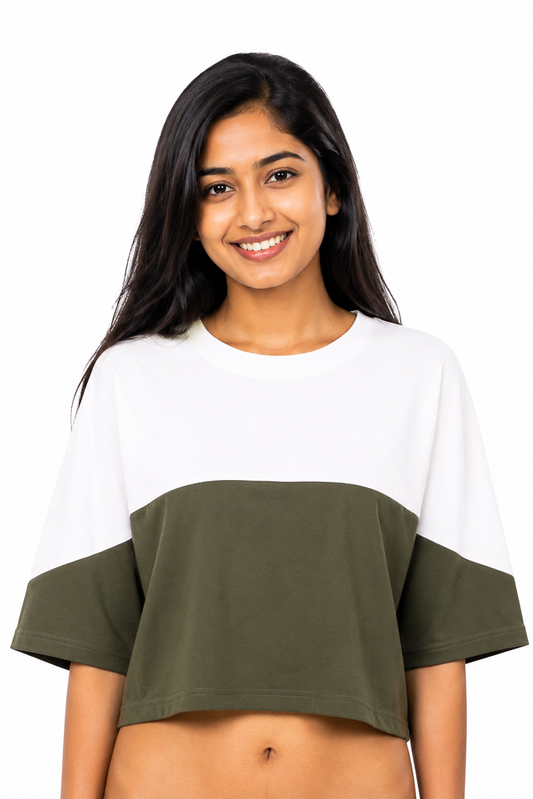 Women’s Gray and Green Casual Blouse detail view 2