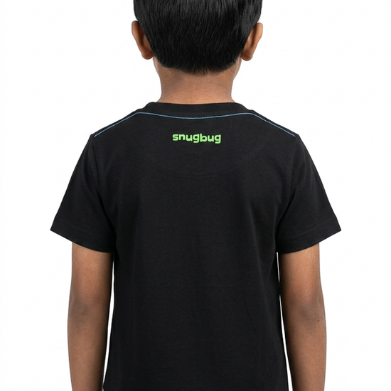Boys’ Black and White Casual T-Shirt detail view 3