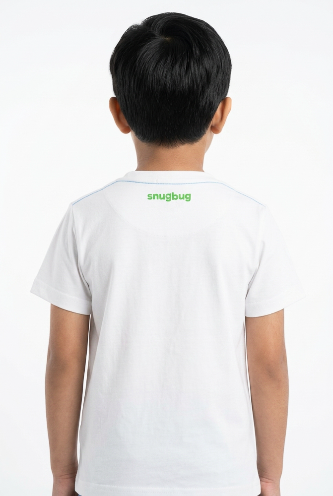 Boys’ Black and White Casual T-Shirt detail view 4