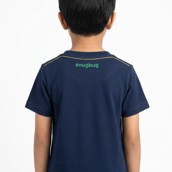 Boys’ Navy and Red Everyday T-Shirt detail view 3