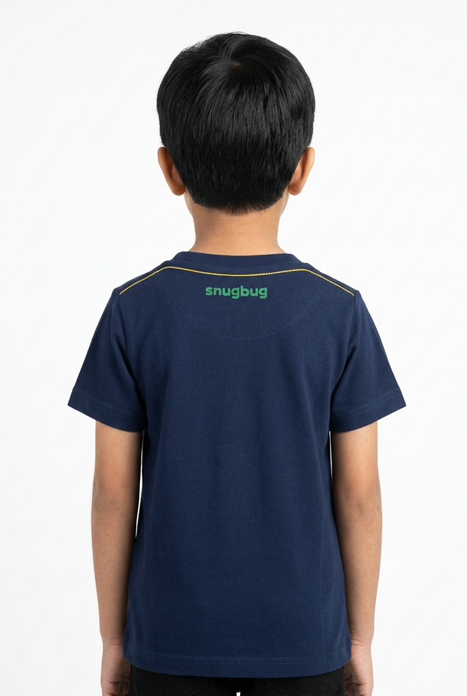 Boys’ Navy and Red Everyday T-Shirt detail view 3