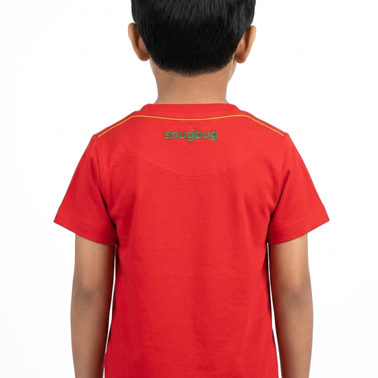 Boys’ Navy and Red Everyday T-Shirt detail view 4
