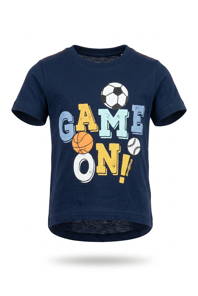 Boys’ Beige and Navy Casual T-Shirt main product view