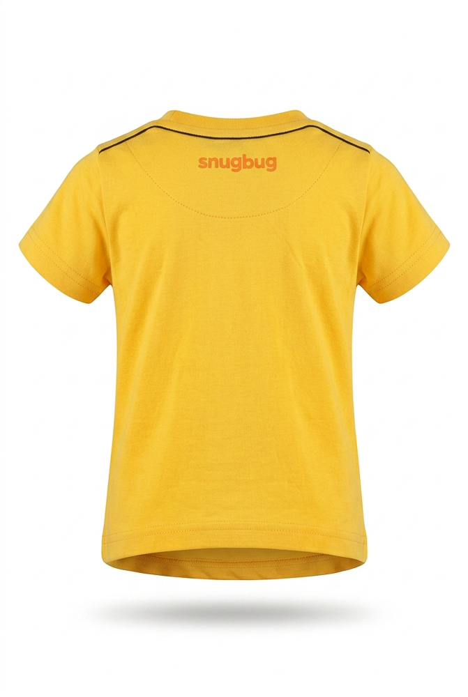 Boys’ Navy and Yellow Casual T-Shirt detail view 4